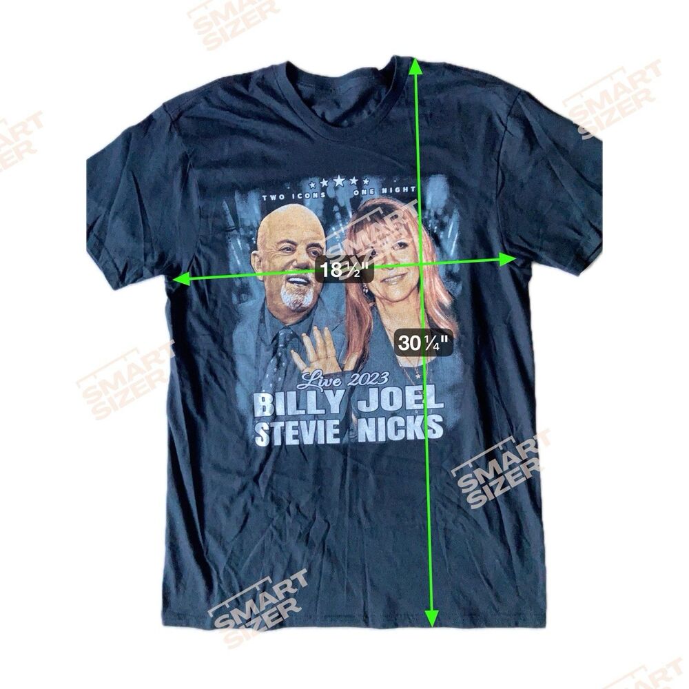 Billy Joel Stevie Nicks Live 2023 Tour T-Shirt Size L Black Concert Fan Merch - Picture 7 of 8
